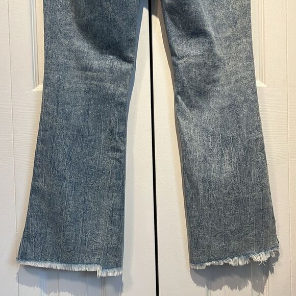 United Colors of Benetton Light Wash Distressed High Low Hem‎ Jeans Size 29 - Picture 10 of 15